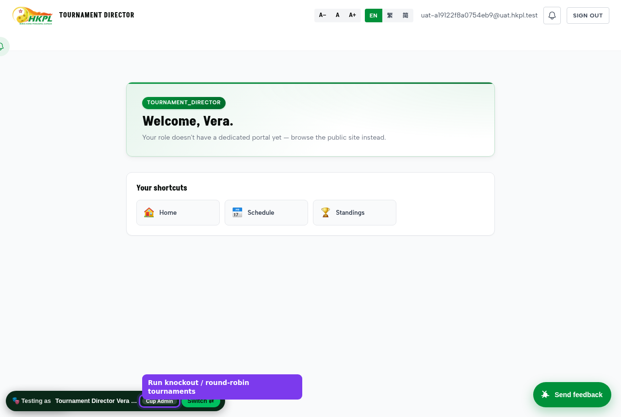 Cup Admin portal