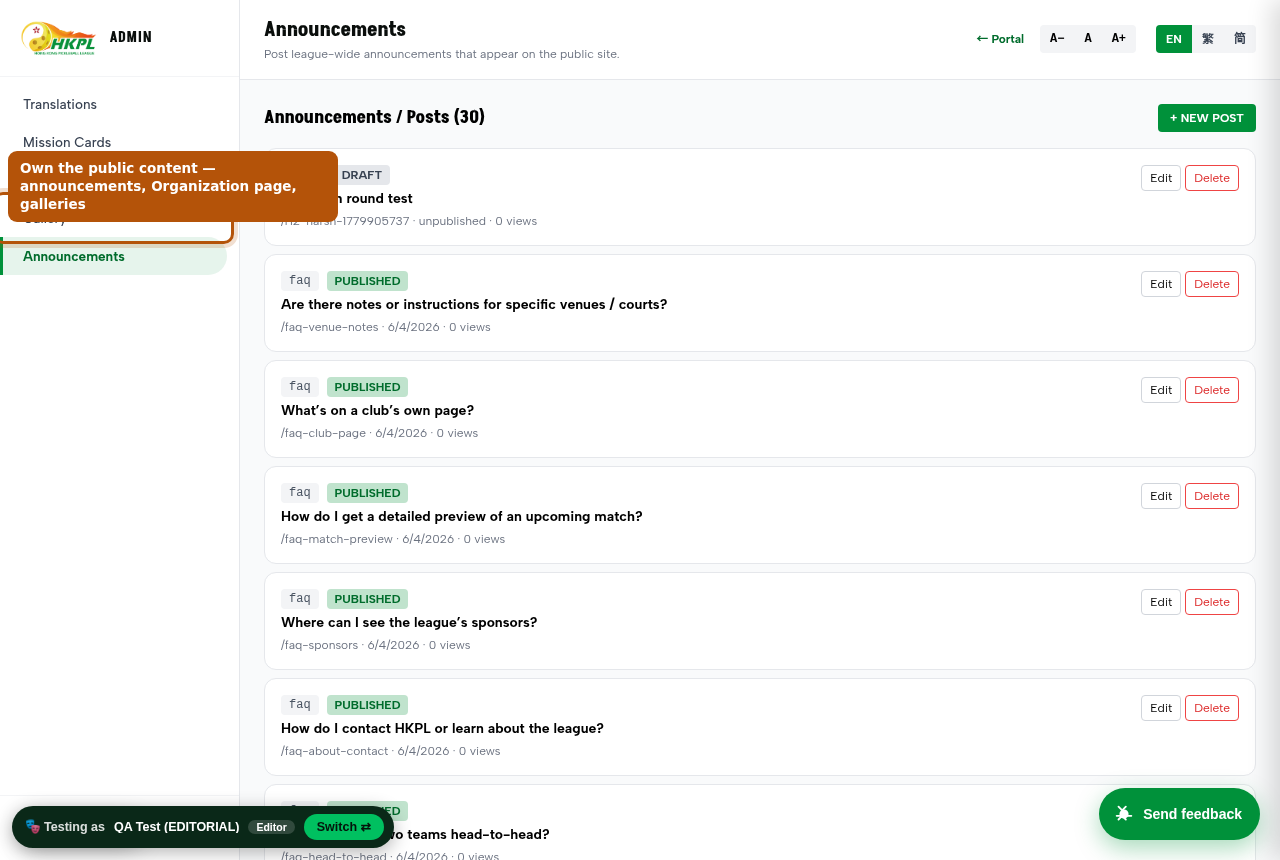 Editor tools