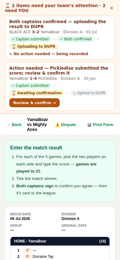 Score-submit deep dig