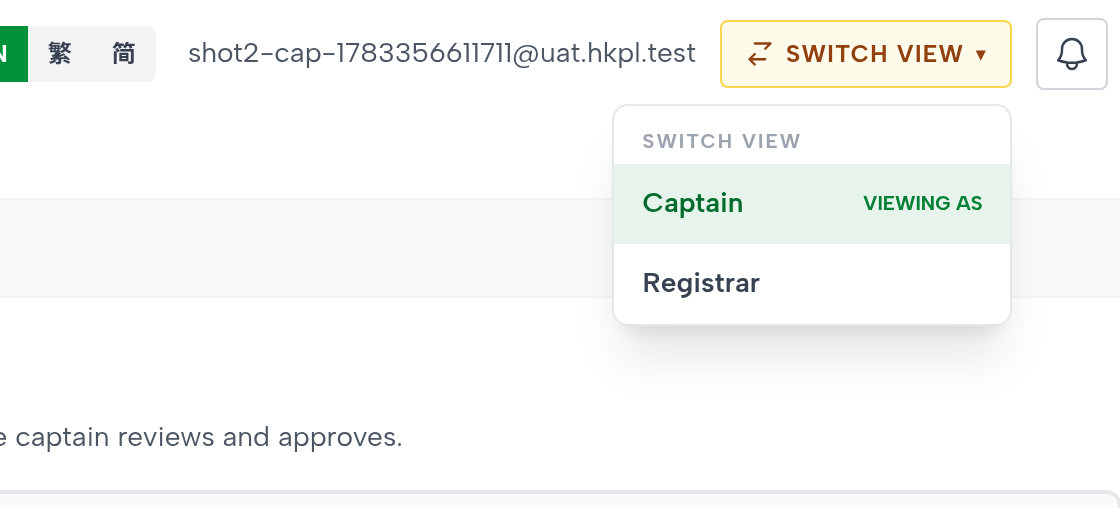 Switch view toggle